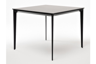 «Малага» обеденный стол из HPL 90х90см, цвет «серый гранит«, каркас черный