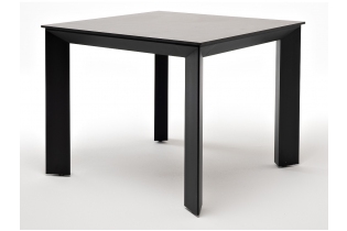 «Венето» обеденный стол из HPL 90х90см, цвет «серый гранит«, каркас черный