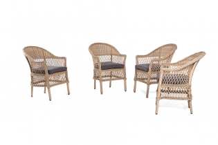 «Сицилия» плетеный стул из искусственного ротанга (соломенный)