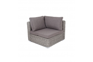 «Лунго» модуль диванный угловой с подушками, цвет графит (гиацинт)